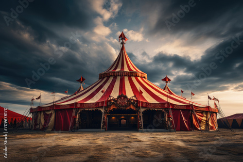 Big tent of the traveling circus