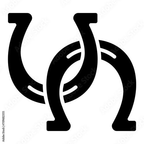 horseshoe glyph icon photo