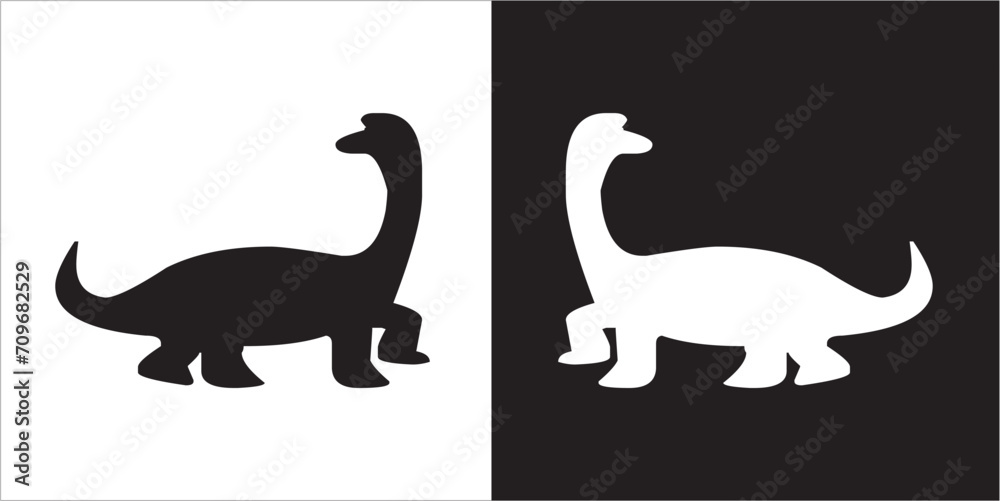 Illustration vector graphics of dinosaur icon Illustration vector graphics of dinosaur icon