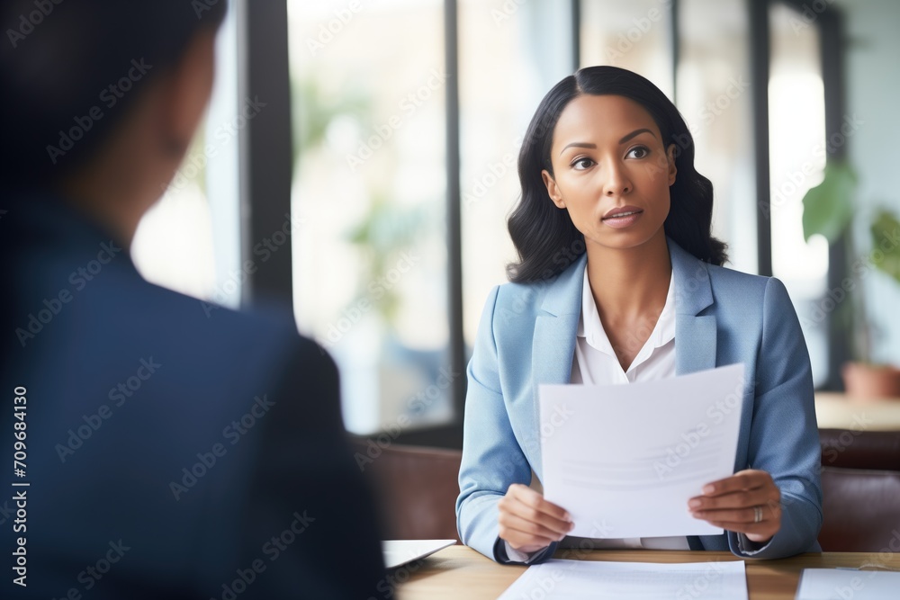 hr officer reviewing a confidentiality agreement