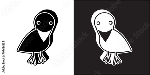 Illustration vector graphics of crow icon