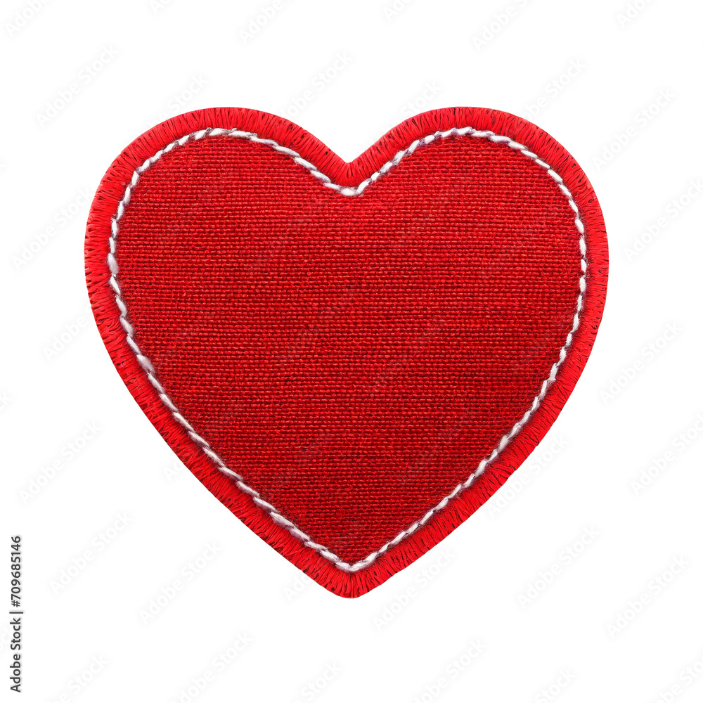 Red heart embroidered felt patch Red heart embroidered felt patch