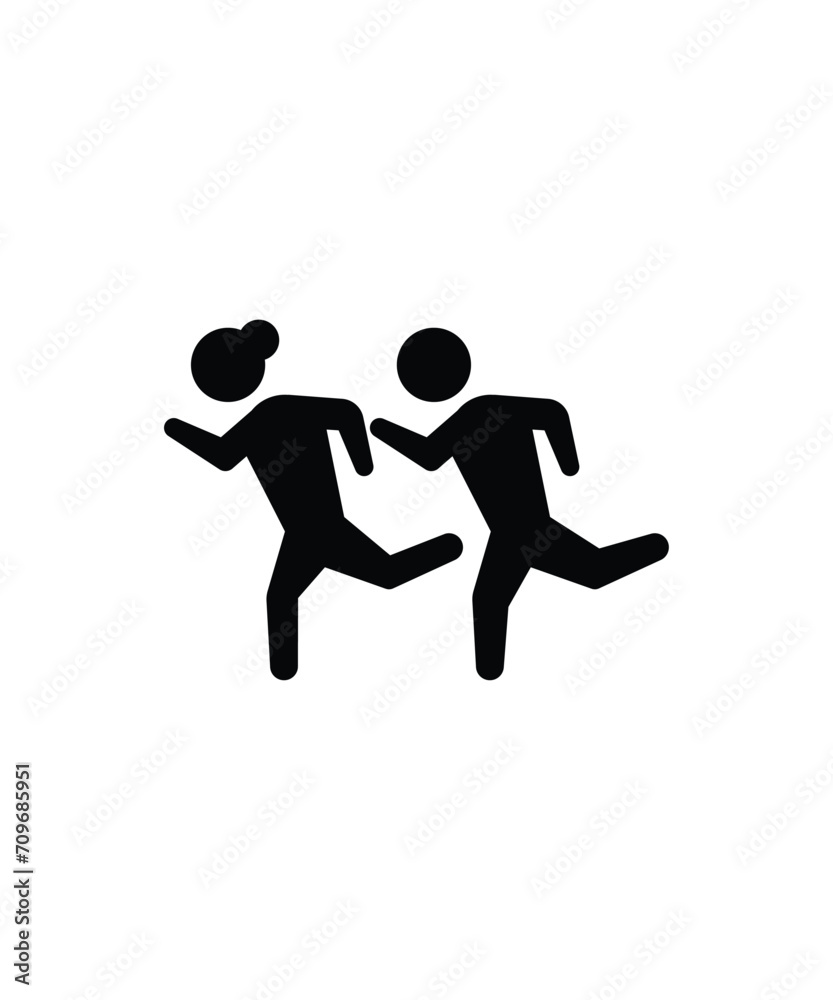 couple running icon, vector best flat icon.