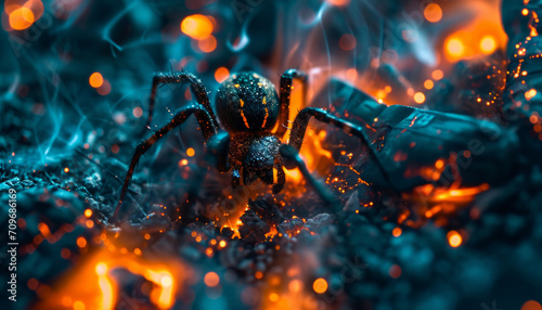 Fire spider on hot coals © Ренат Хисматулин