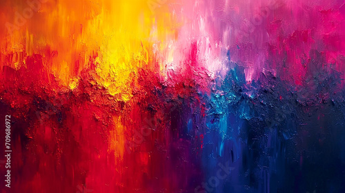 Beautiful abstract painting of natural elements
