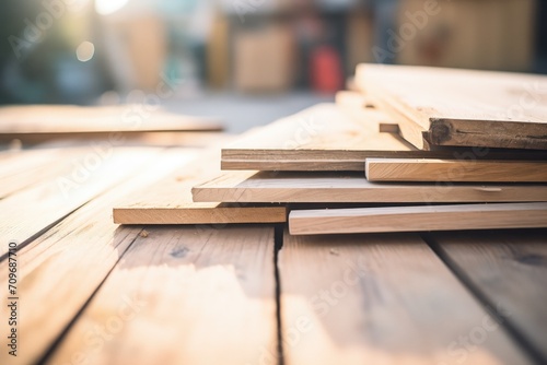 a stack of old wooden planks ready for upcycling