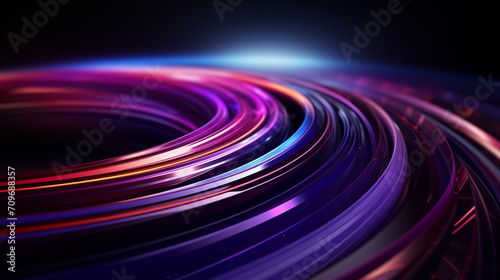 Abstract 3d render, dark purple wavy background design, illustration. Glossy texture futuristic wallpaper. Generated AI