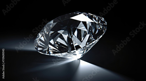 Stunning Large Diamond on Black Background