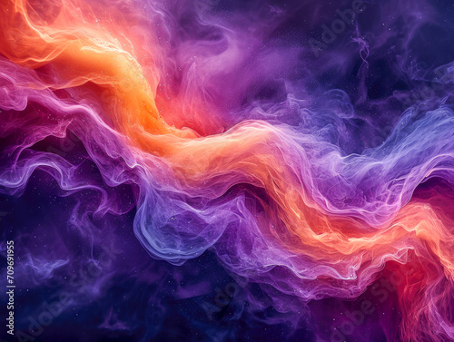 abstract wave background Fluorescent orange-pink-purple