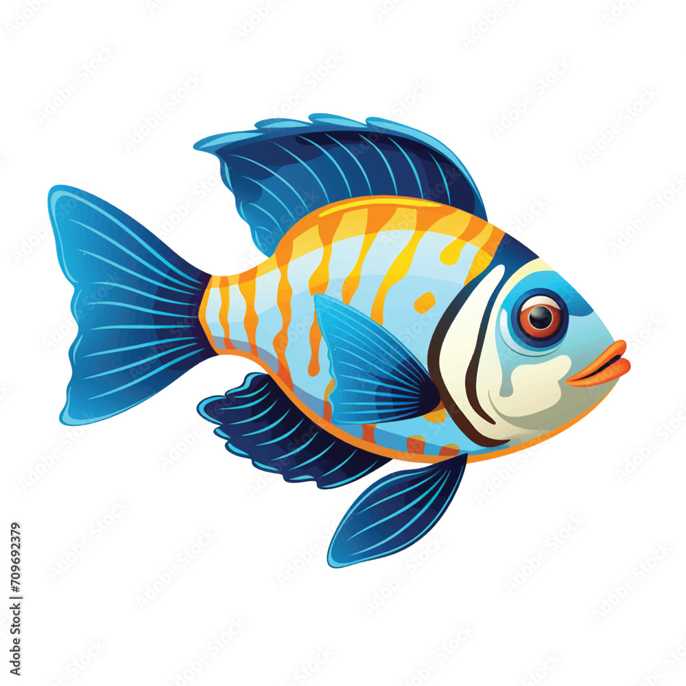 Discus red small color fish yellow zebra cichlid white fish aquarium ...