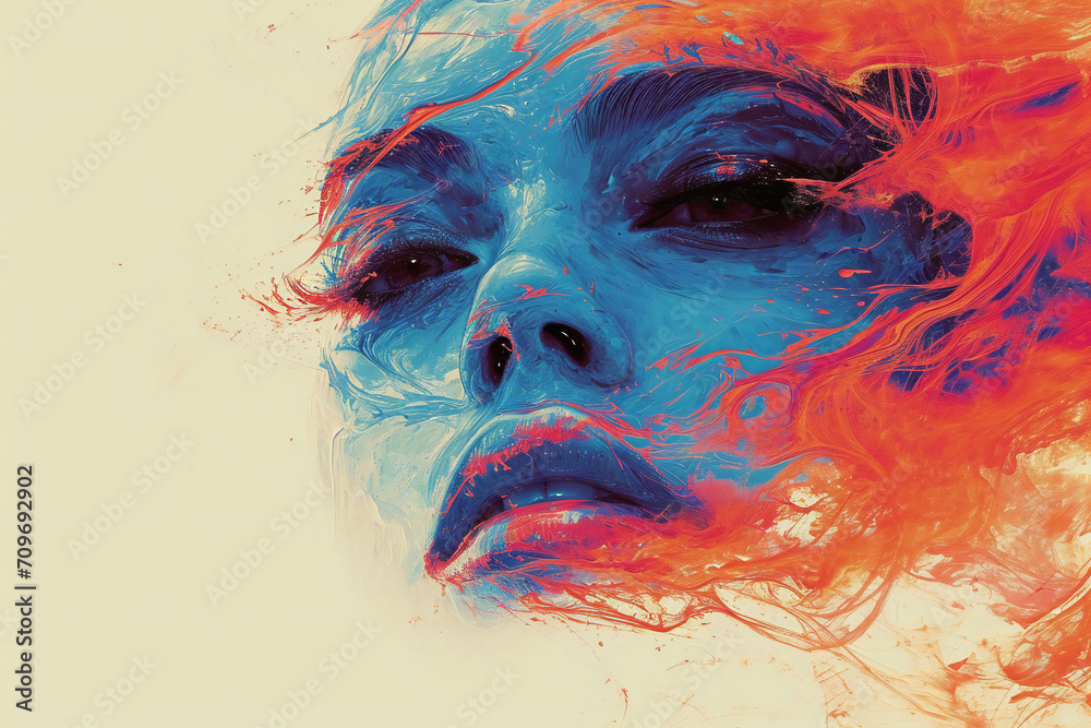 Portrait de femme abstrait Portrait de femme abstrait