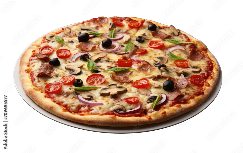 Gourmet Pizza Temptations isolated on transparent Background