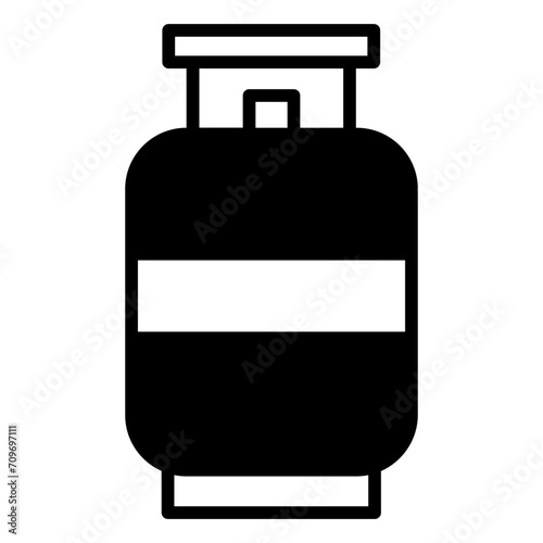 gas cylinder solid glyph icon