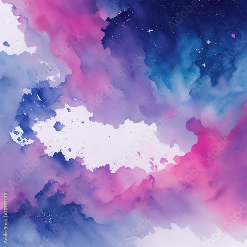 Watercolor, purple, pink, blue spots