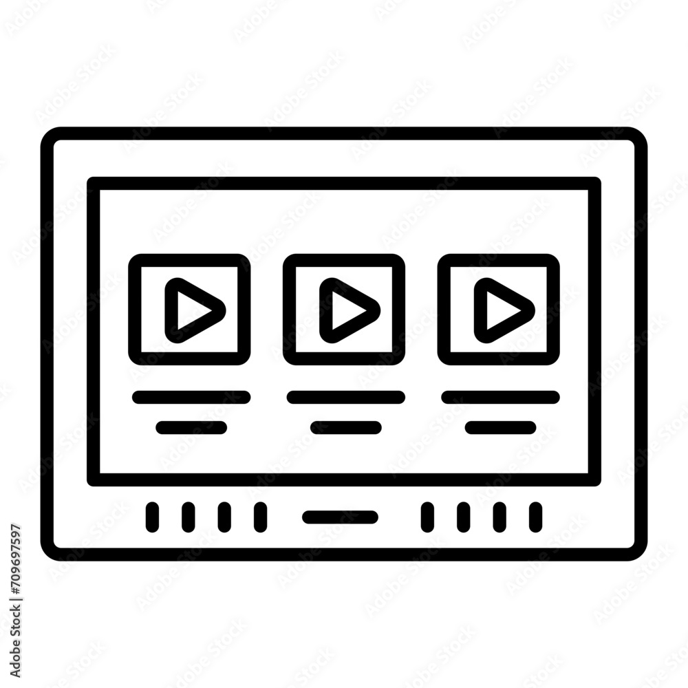 Course line icon Course line icon
