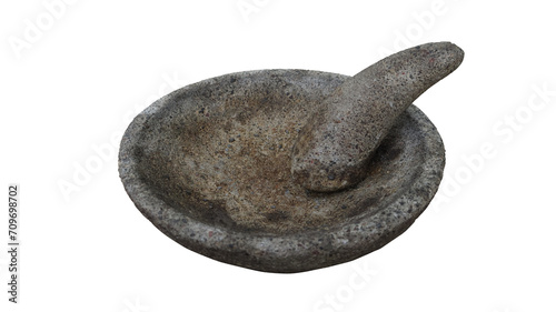 Cuadro en lienzo Indonesian traditional kitchenware named cobek and ulekan i