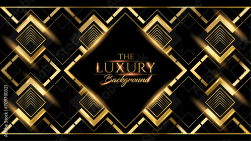 Black and Gold Award Background. Creative Concept Template. Classy Premium Wedding Card. Grand Luxury Decorative Banner for Wedding and Birthday. Premium Congratulations Card. Event Invitation.