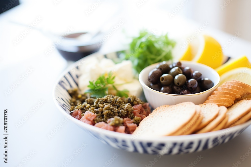 tapenade as part of a mediterranean tapas spread tapenade as part of a mediterranean tapas spread