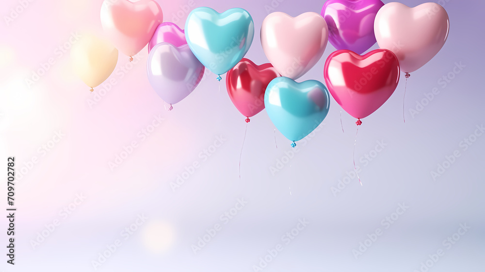 Celebration background with balloon decoration with copy space