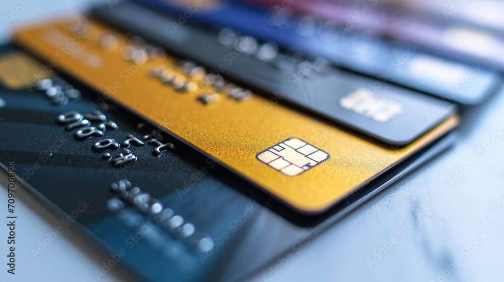 Credit or debit Cards on white background. Money Concept. Credit or debit Cards on white background. Money Concept.