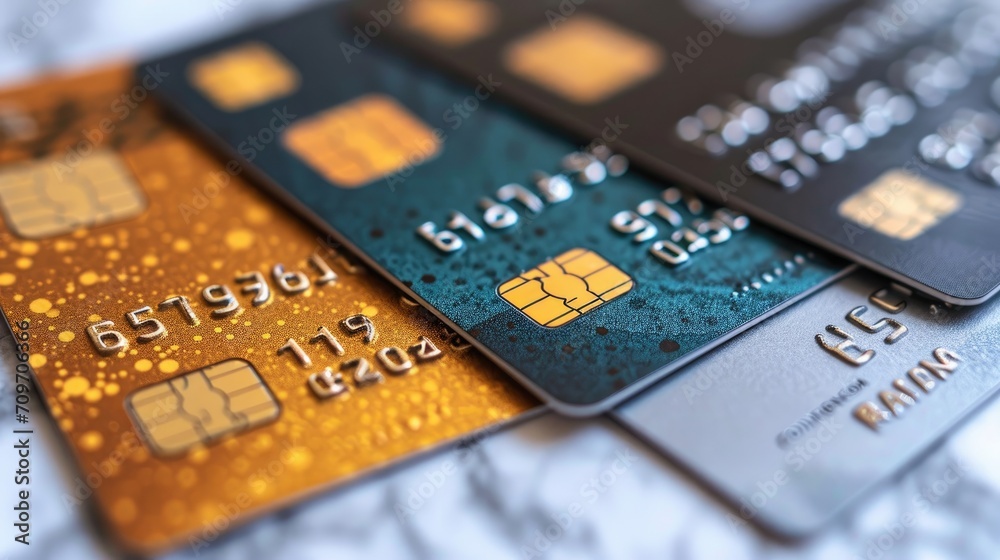 Credit or debit Cards on white background. Money Concept. Credit or debit Cards on white background. Money Concept.