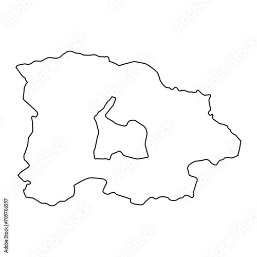Selenge province map, administrative division of Mongolia. Vector illustration.