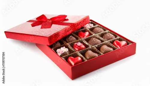box of valentine s chocolate on white background illustration © Katherine