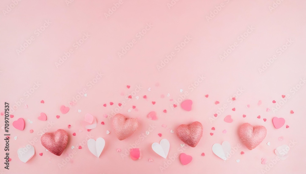 cute little hearts on a pink background illustration