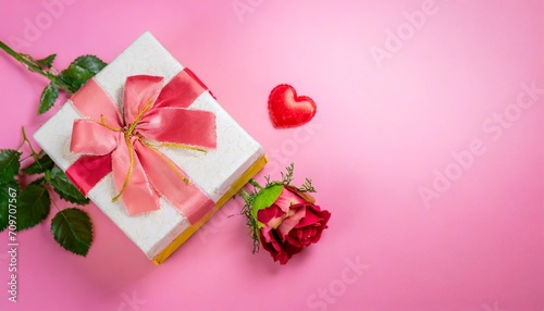 valentine gift on pink background illustration