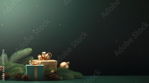 Gift box background with copy space for Christmas gifts, holidays or birthdays photo