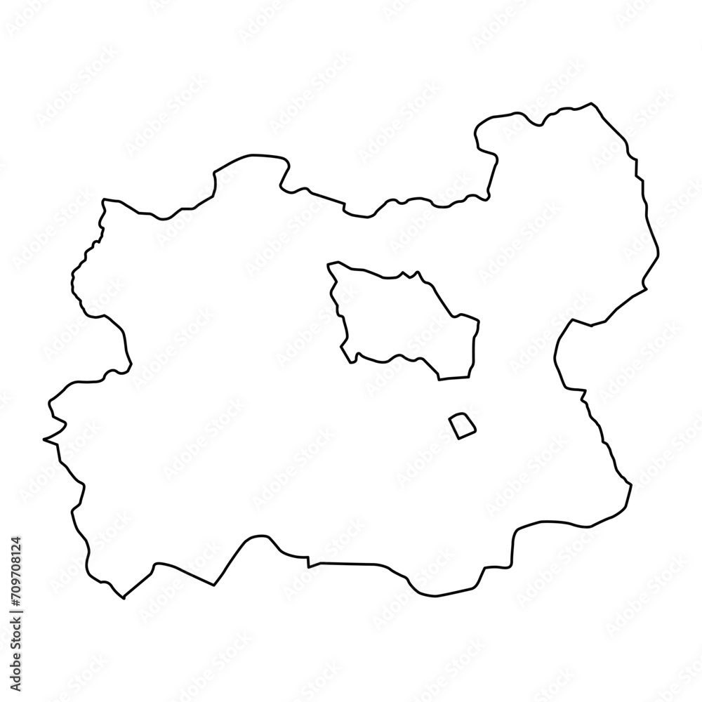 Tov province map, administrative division of Mongolia. Vector illustration.