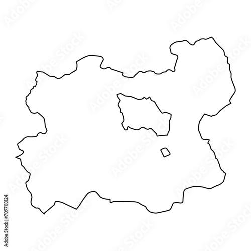 Tov province map  administrative division of Mongolia. Vector illustration.