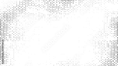 Vector grunge halftone abstract border frame. Dots texture background. Subtle halftone grunge urban texture vector. Distressed overlay texture. Grunge background. Abstract mild textured effect. photo