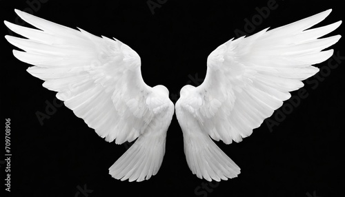 white angel wings on background png illustration