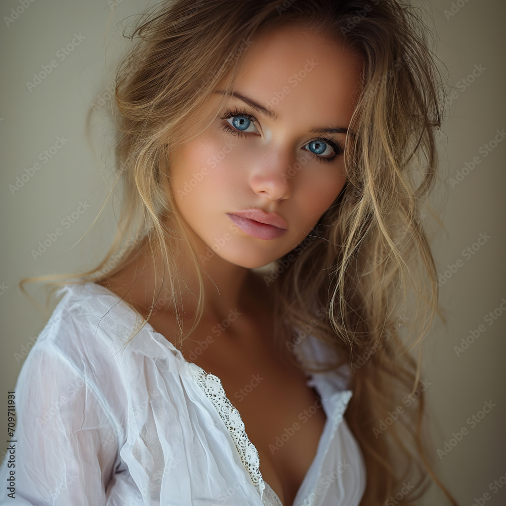 Portrait of a young blonde woman Portrait of a young blonde woman