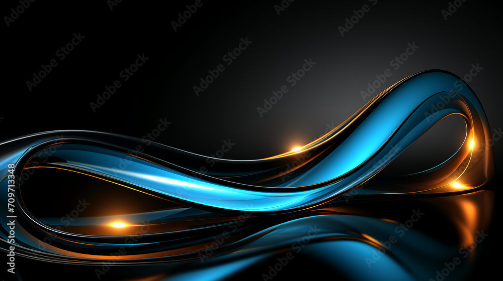 Obraz premium abstract colorful glowing wavy perspective with fractals and curves background 16:9 widescreen wallpapers