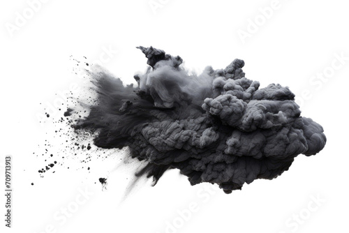 A Dark Charcoal Platinum Explosion Isolated On Transparent Background