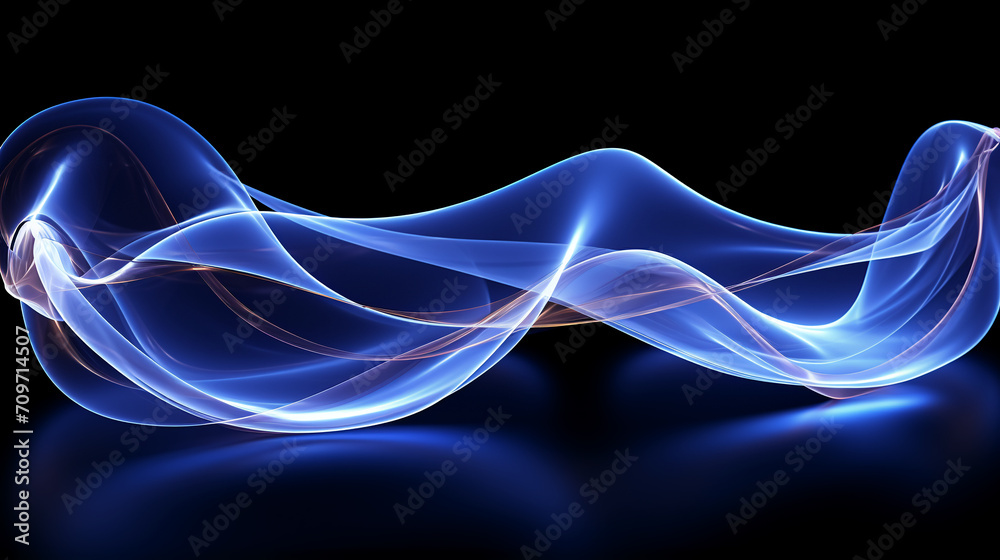 Obraz premium abstract colorful glowing wavy perspective with fractals and curves background 16:9 widescreen wallpapers