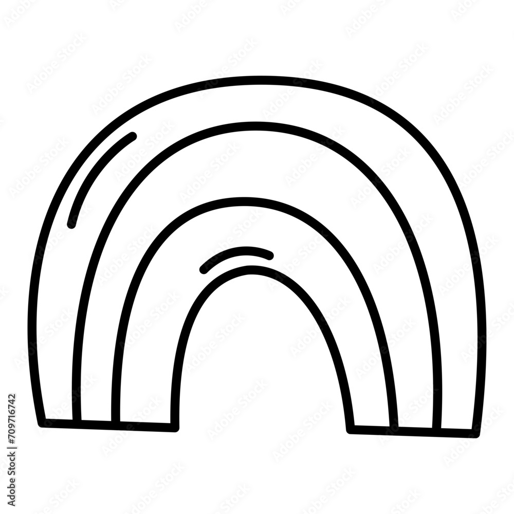 Rainbow line icon. Rainbow line icon.