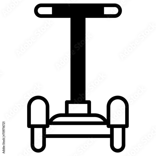 Segway solid glyph icon