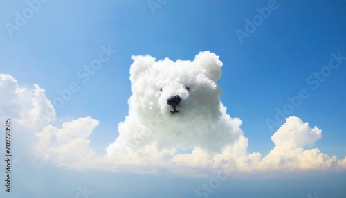 白クマ型の白い雲 photo
