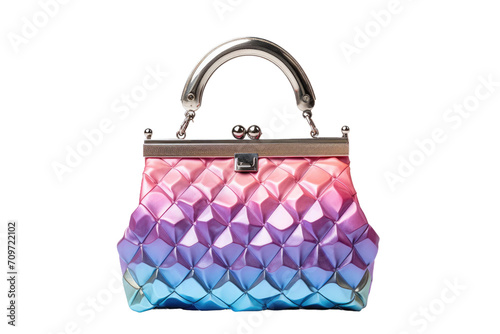 Radiant Ombre Beaded Handbag Isolated On Transparent Background