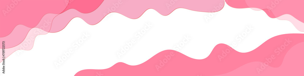 Pink waves on a white background