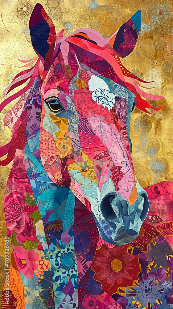 thai painting of a horse