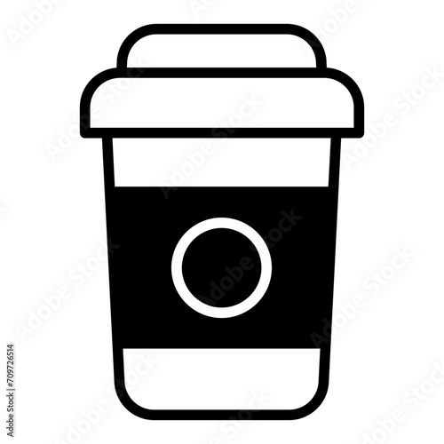 Coffee solid glyph icon