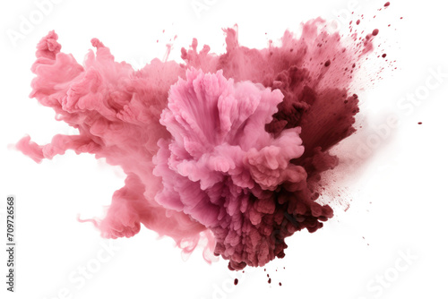 Radiant Pink Brown Explosion Isolated On Transparent Background