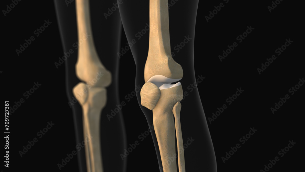 Medical animation of the patella bone pain