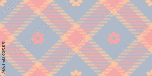 Spring gingham pattern, seamless checked plaids. Pastel vichy background for print wrapping paper, gif card, invitation, Easter holiday design.