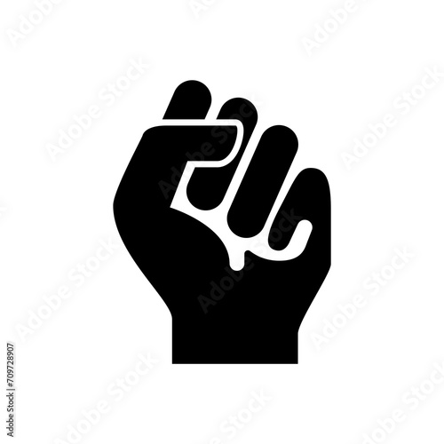 Empowerment icon. Simple solid style. Hand fist, empower, strength, power concept. Glyph vector illustration isolated on white background