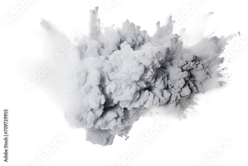 Cloudy Gray Splash Isolated On Transparent Background